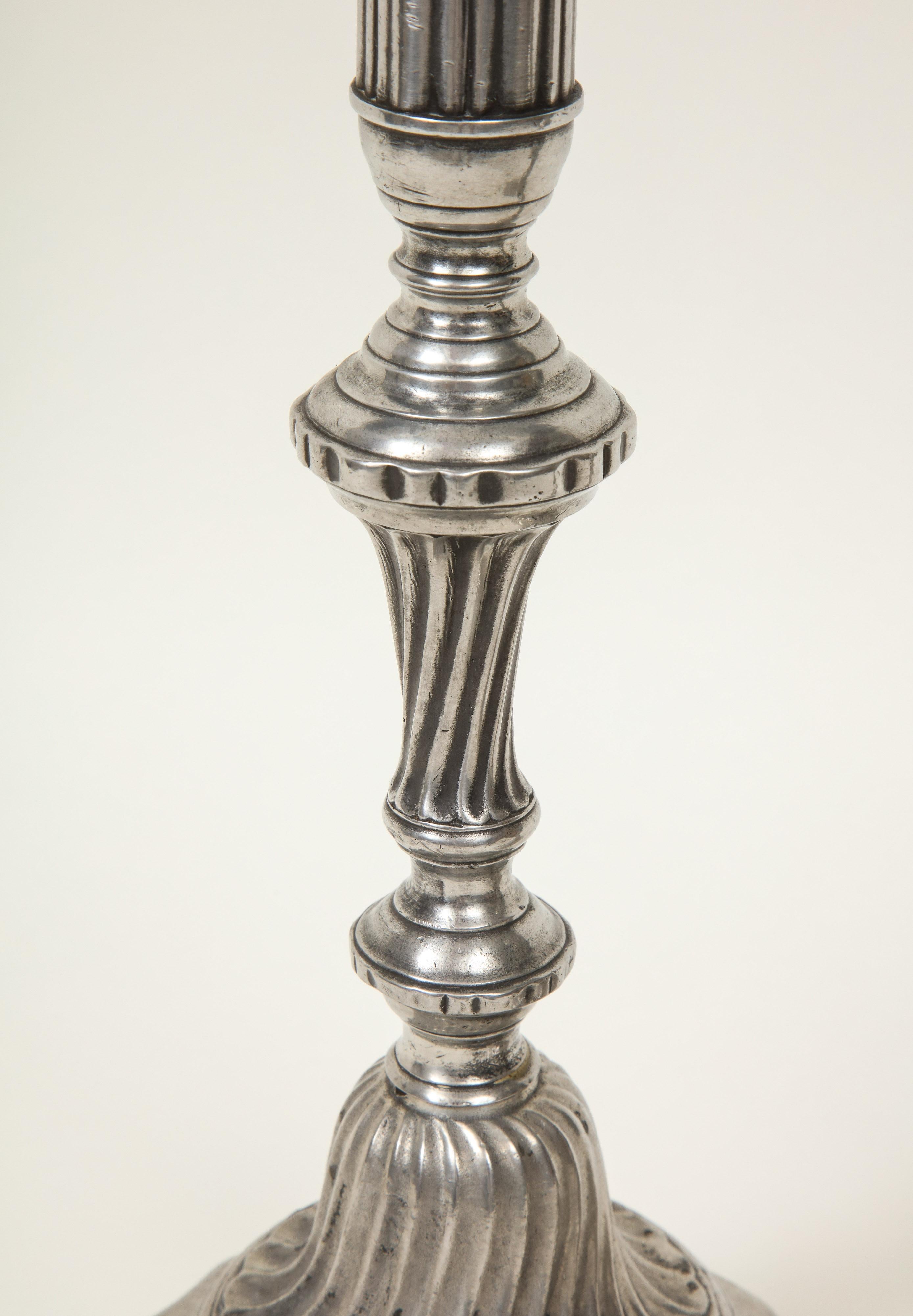 pewter candle sticks