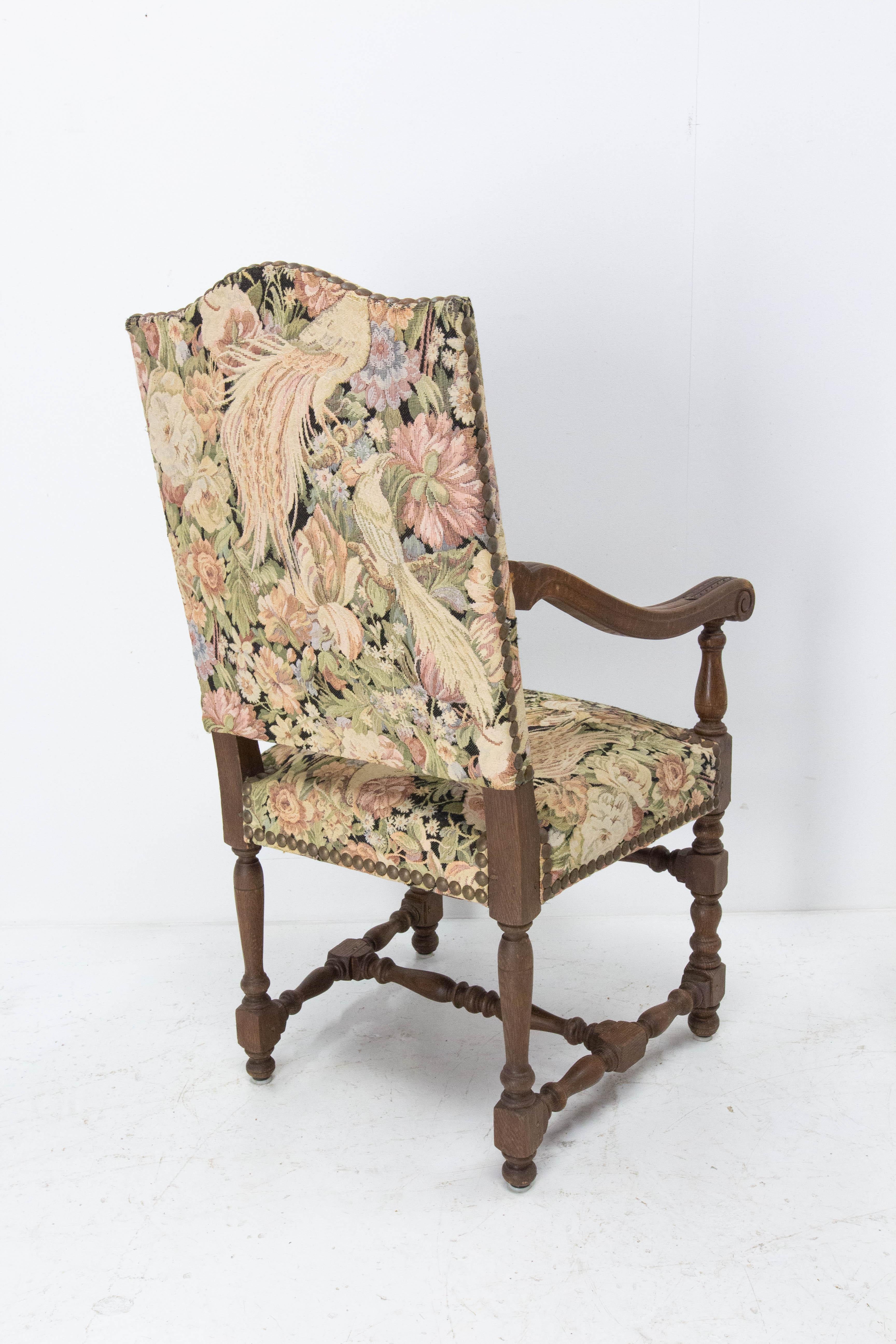 Pair of Louis XIV Revival Armchairs French, Late 19th Century to Recover For Sale 2