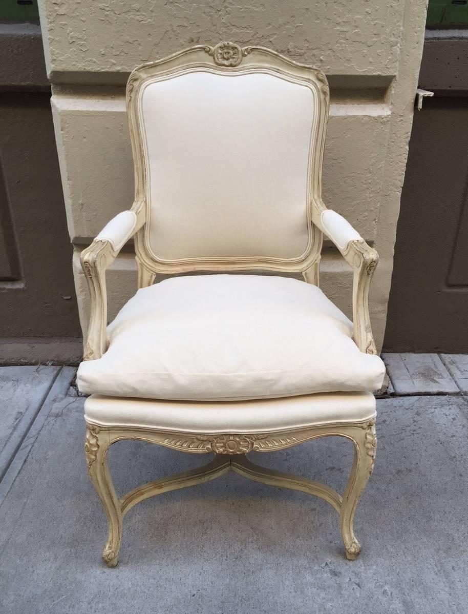 Pair of Louis XIV Style Armchairs In Good Condition For Sale In New York, NY