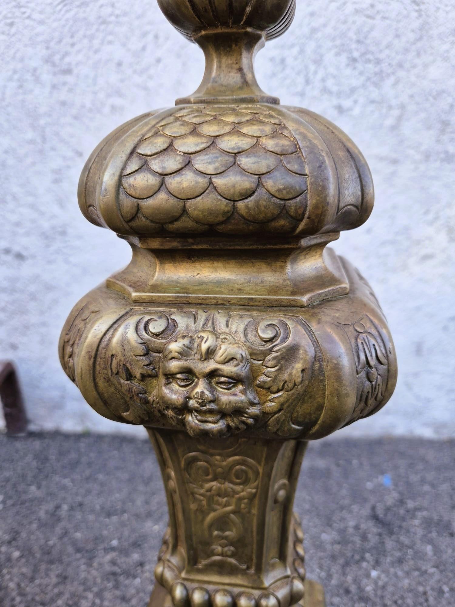 Coppia di androni in bronzo e ferro in stile Luigi XIV, XIX secolo in vendita 7