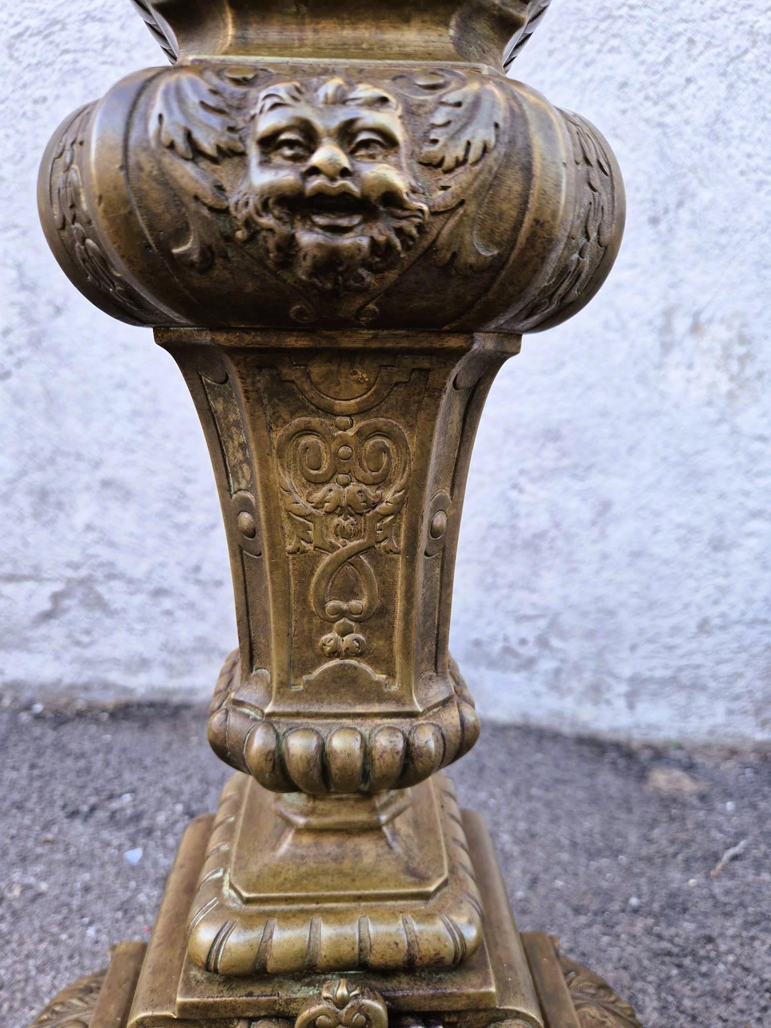 Coppia di androni in bronzo e ferro in stile Luigi XIV, XIX secolo in vendita 3