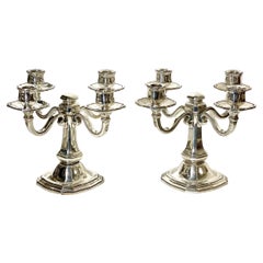 Pair of Louis XIV Style Four Light Candelabras