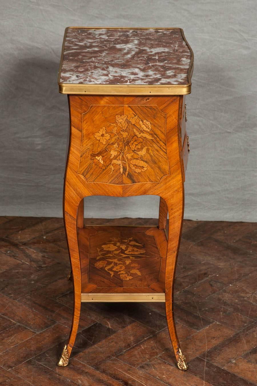 Kingwood Pair of Louis XIV Style Side Tables For Sale
