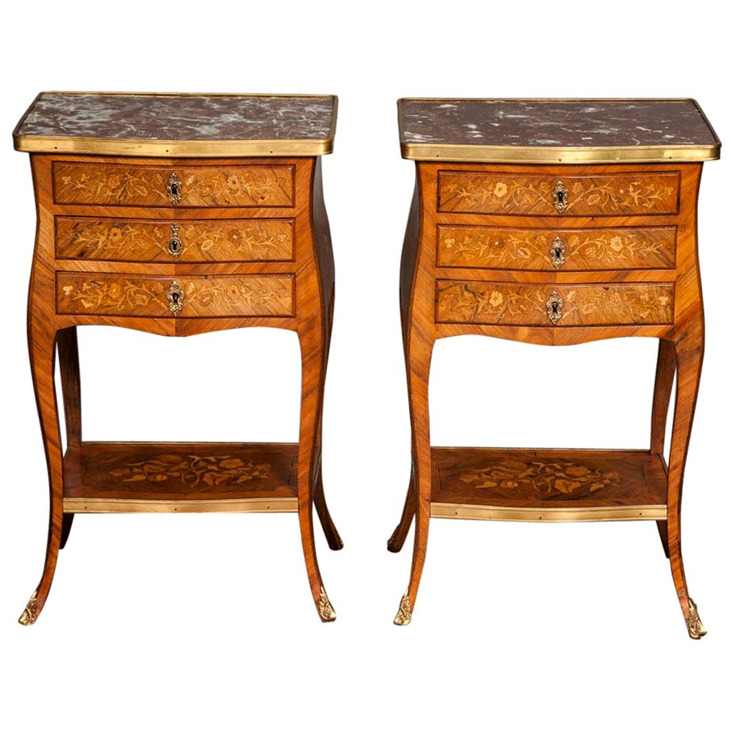 Pair of Louis XIV Style Side Tables For Sale