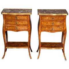 Antique Pair of Louis XIV Style Side Tables