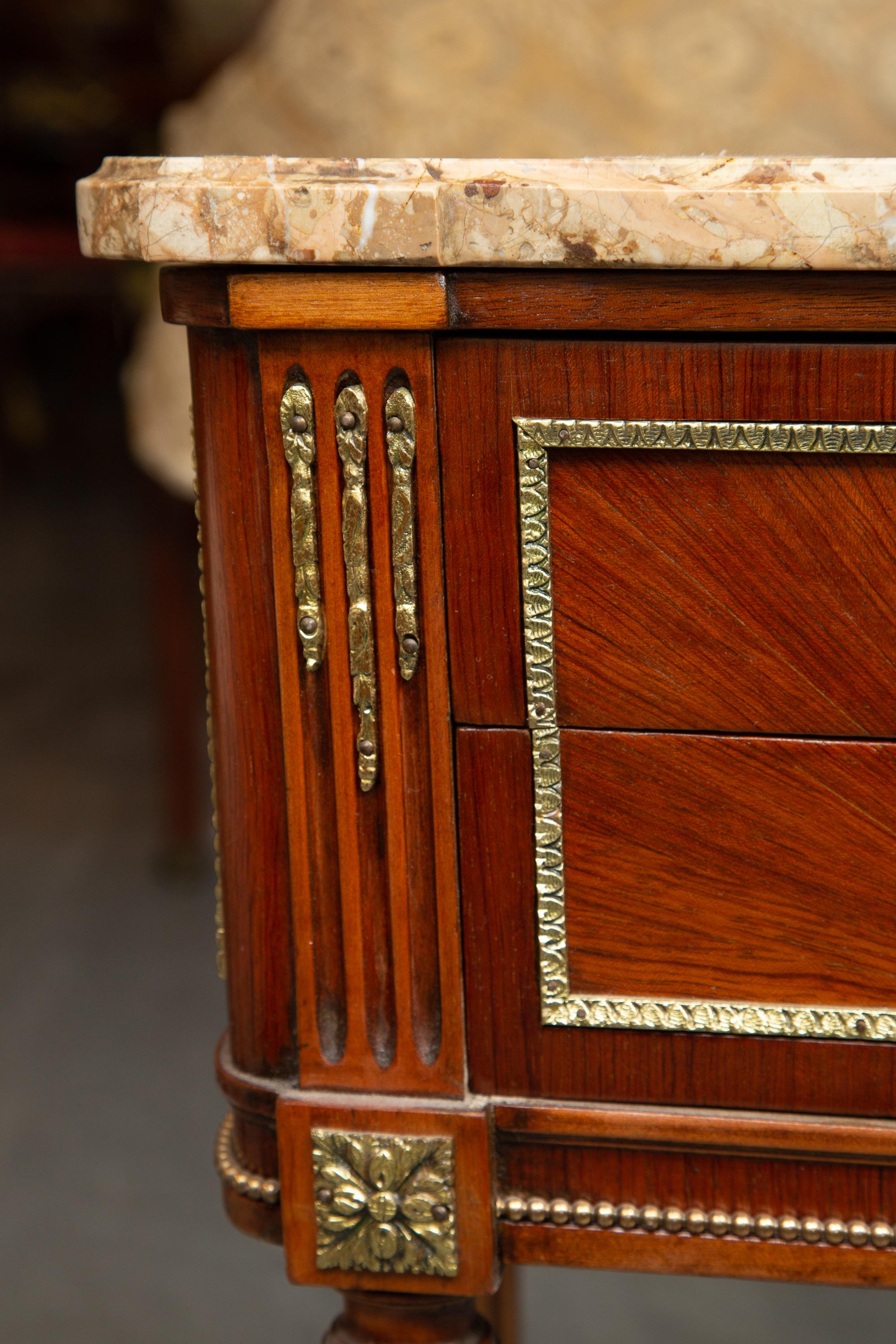 French Pair of Louis XIV Style Two Drawer Chests