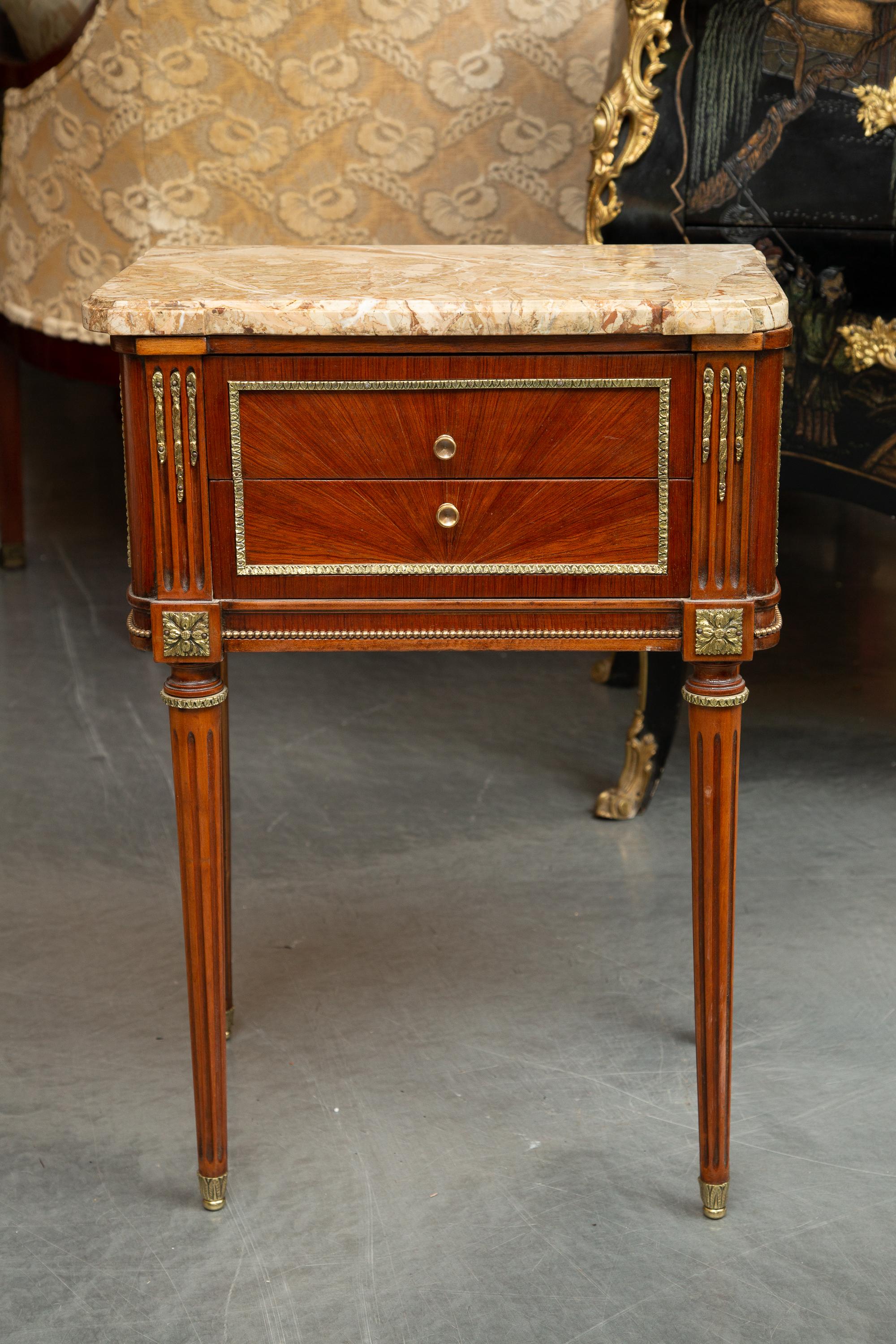20th Century Pair of Louis XIV Style Two Drawer Chests
