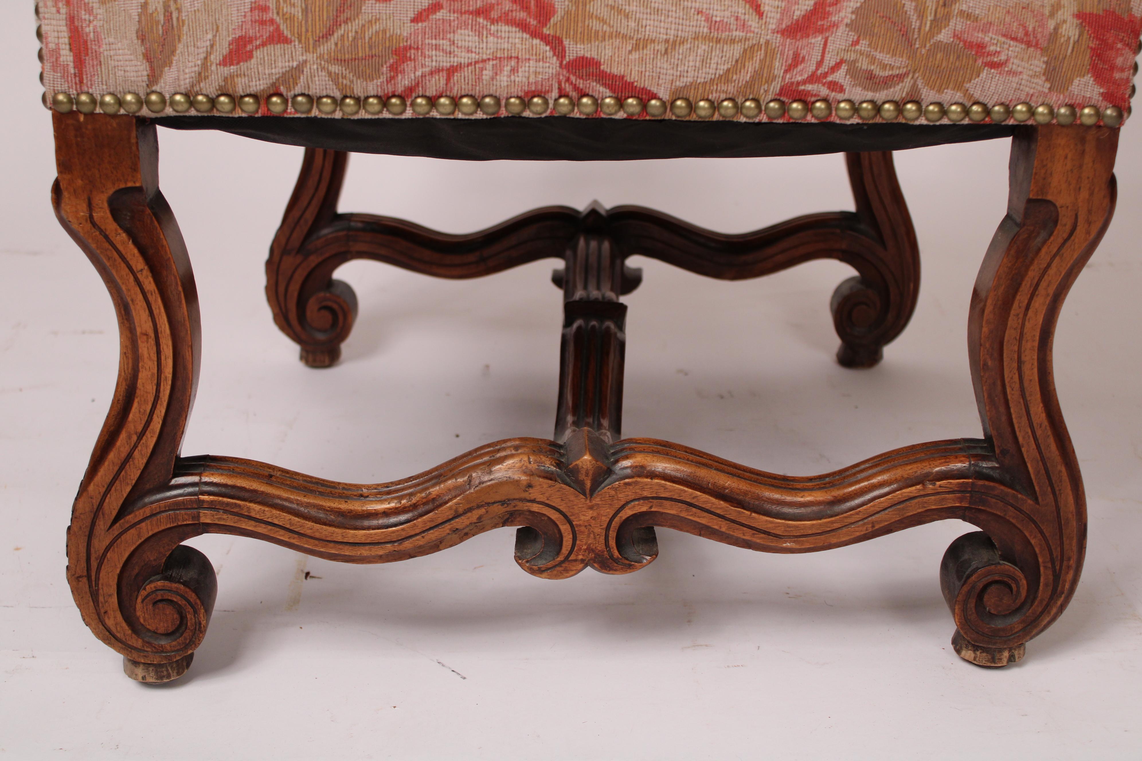 Pair of Louis XIV Style Walnut Armchairs 2