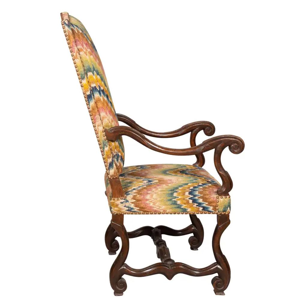 Pareja de sillones Luis XIV de nogal en venta 3