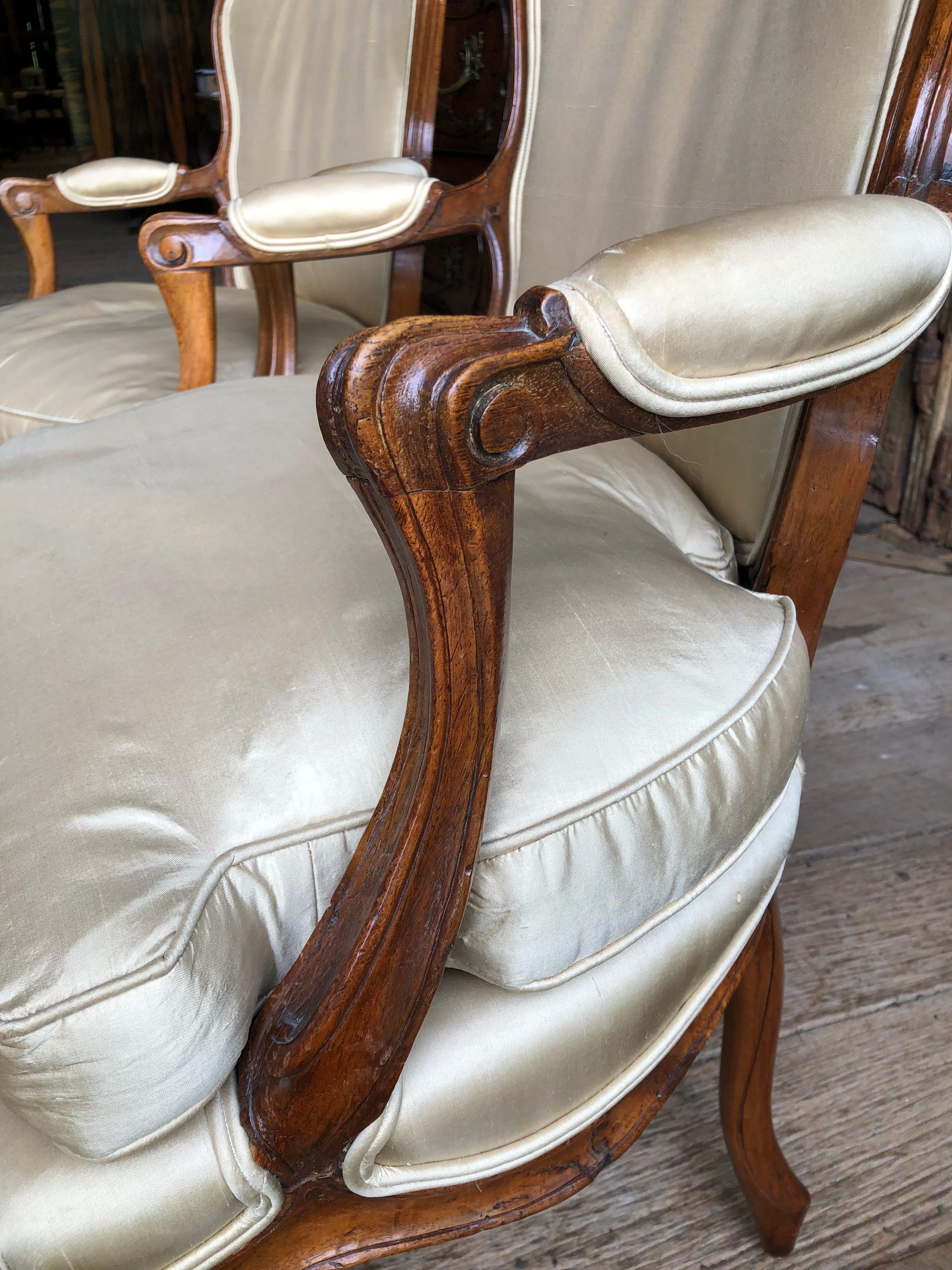 Pair of Louis XV Armchairs, 18th C 1