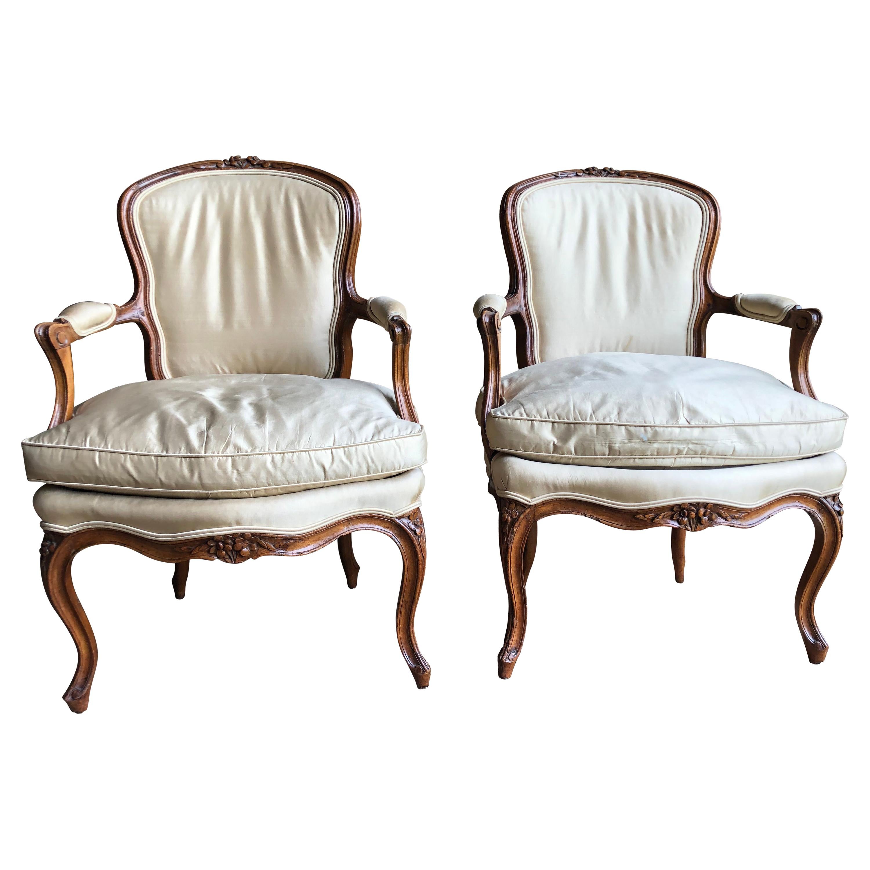 Pair of Louis XV Armchairs, 18th C