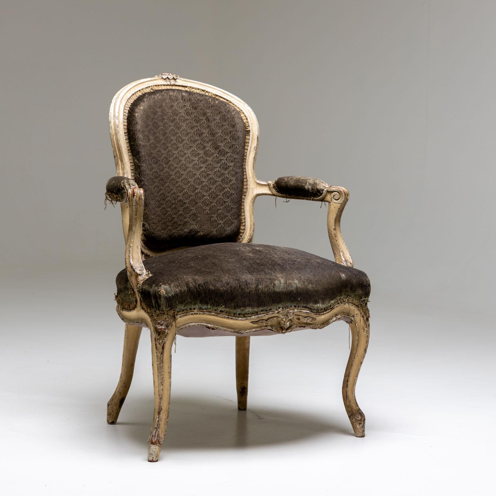 19th Century Pair of Louis XV Armchairs For Sale
