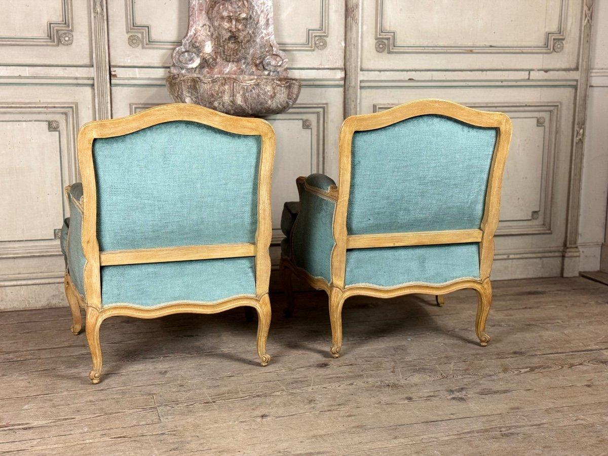 Wood Pair Of Louis XV Armchairs For Sale