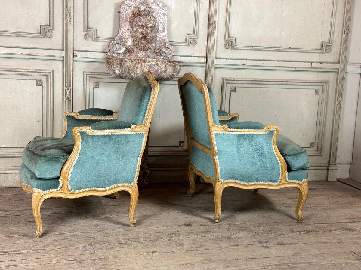 Pair Of Louis XV Armchairs For Sale 1