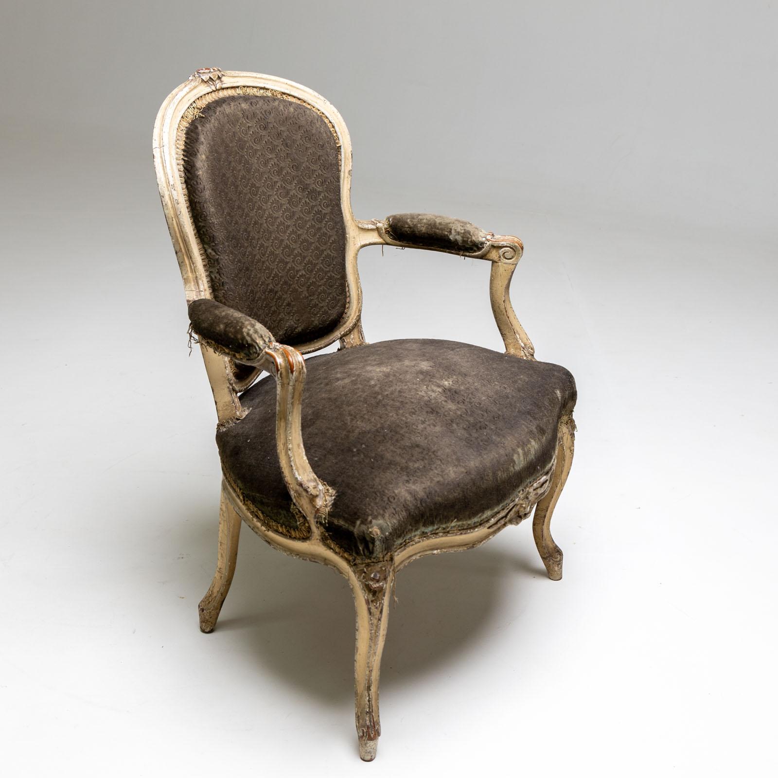 Paar Louis XV-Sessel (Weichholz) im Angebot