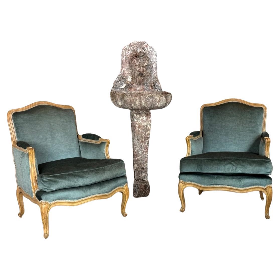 Pair Of Louis XV Armchairs For Sale