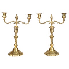 Pair Of Louis XV Brass Candlesticks