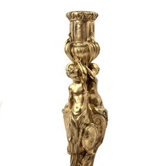 Pair of Louis XV Bronze Candlesticks