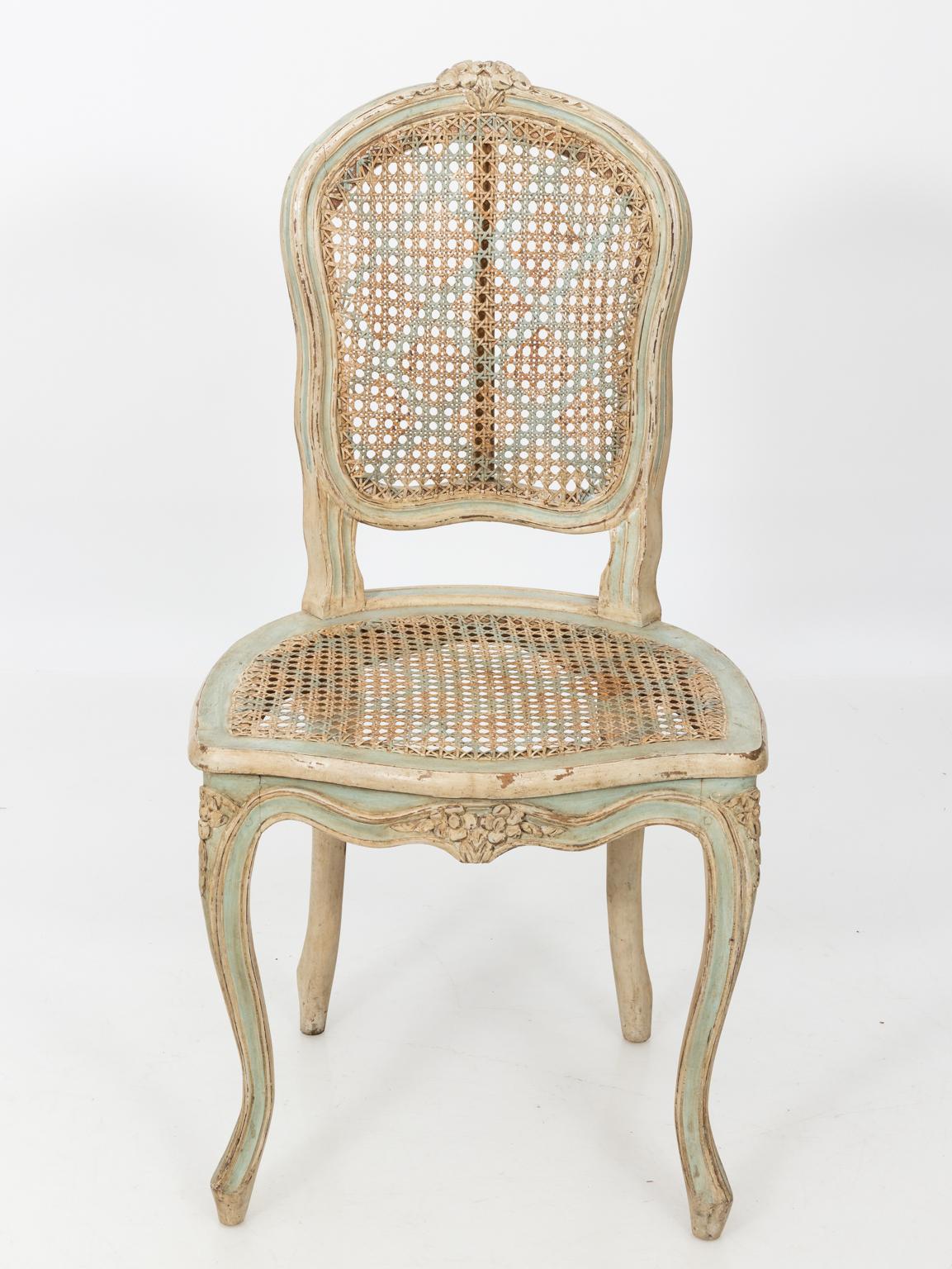 Pair of Louis XV Cane Back Side Chairs 1