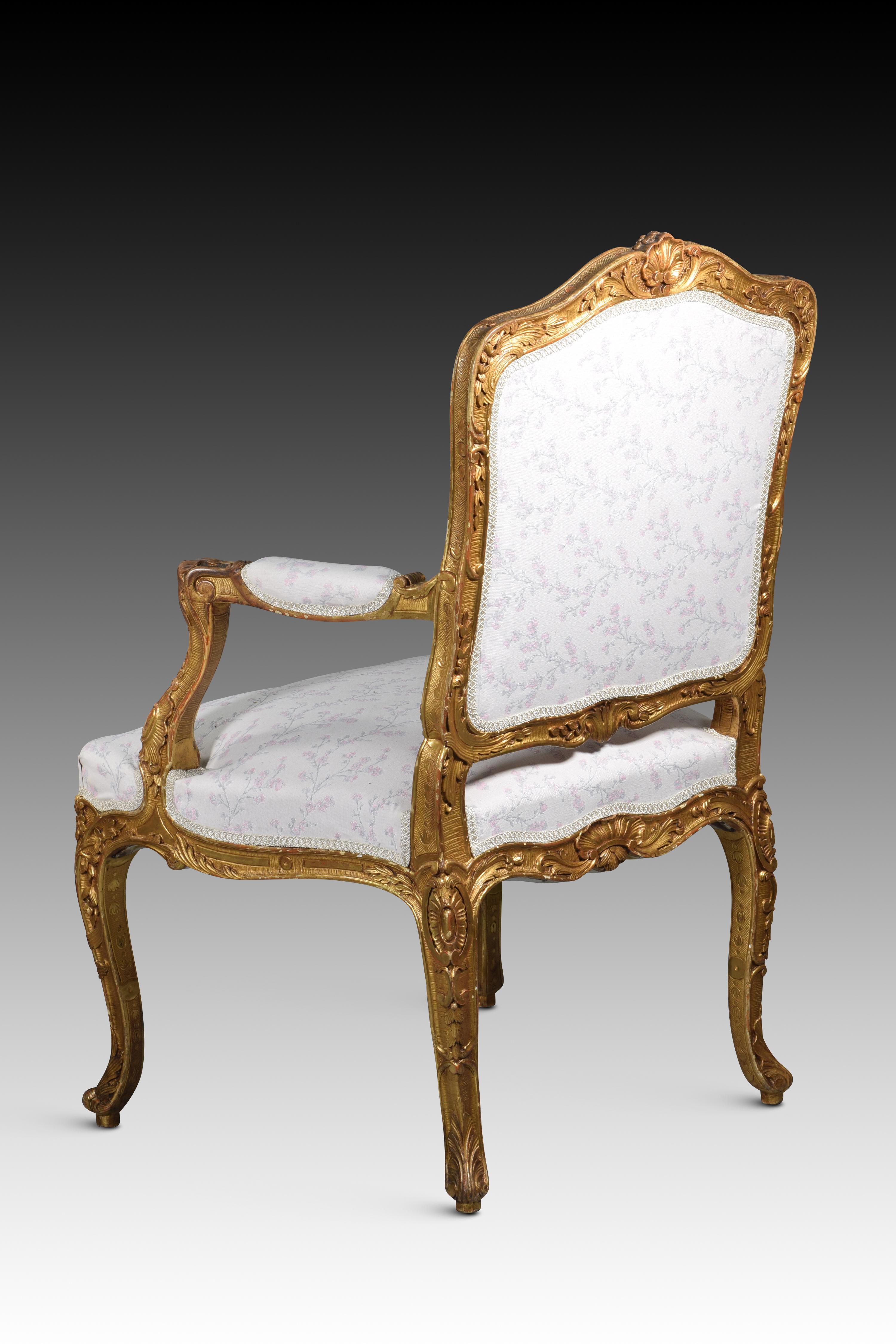 Other Pair of Louis XV chairs or armchairs. Possibly France, 18th century