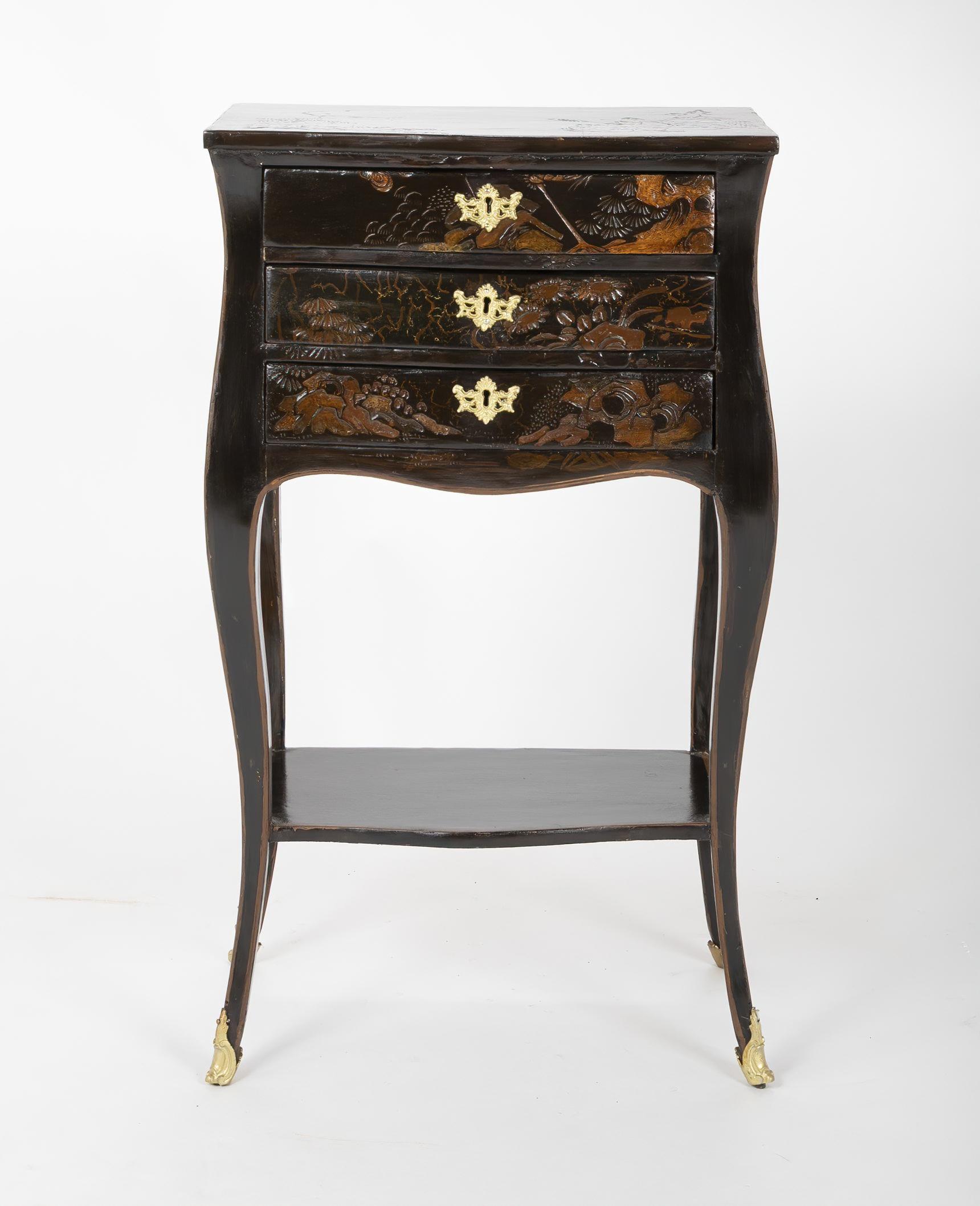 Pair of Louis XV Chinoiserie Petit Commodes 2