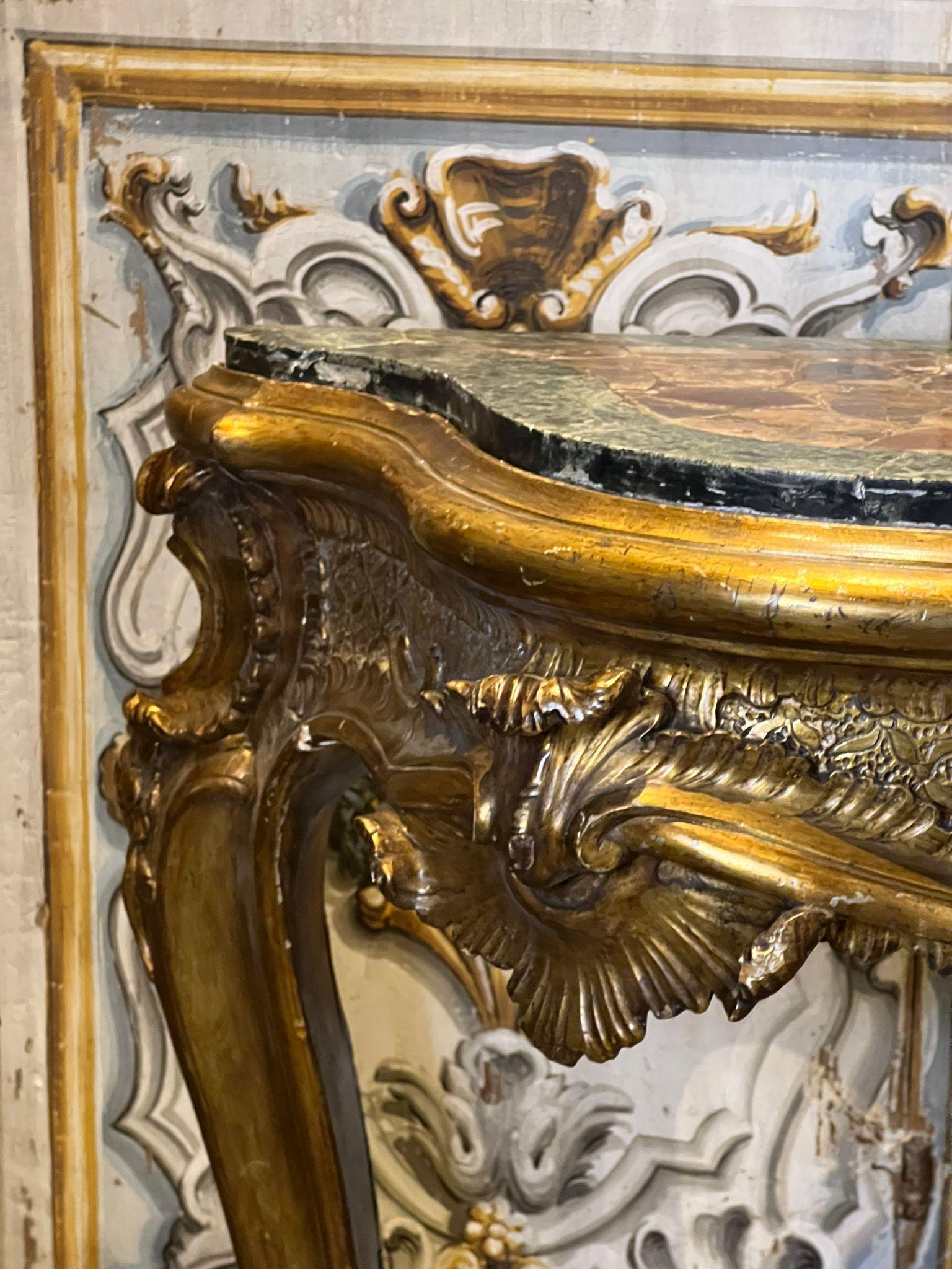 Marble Pair of Louis XV Consoles For Sale