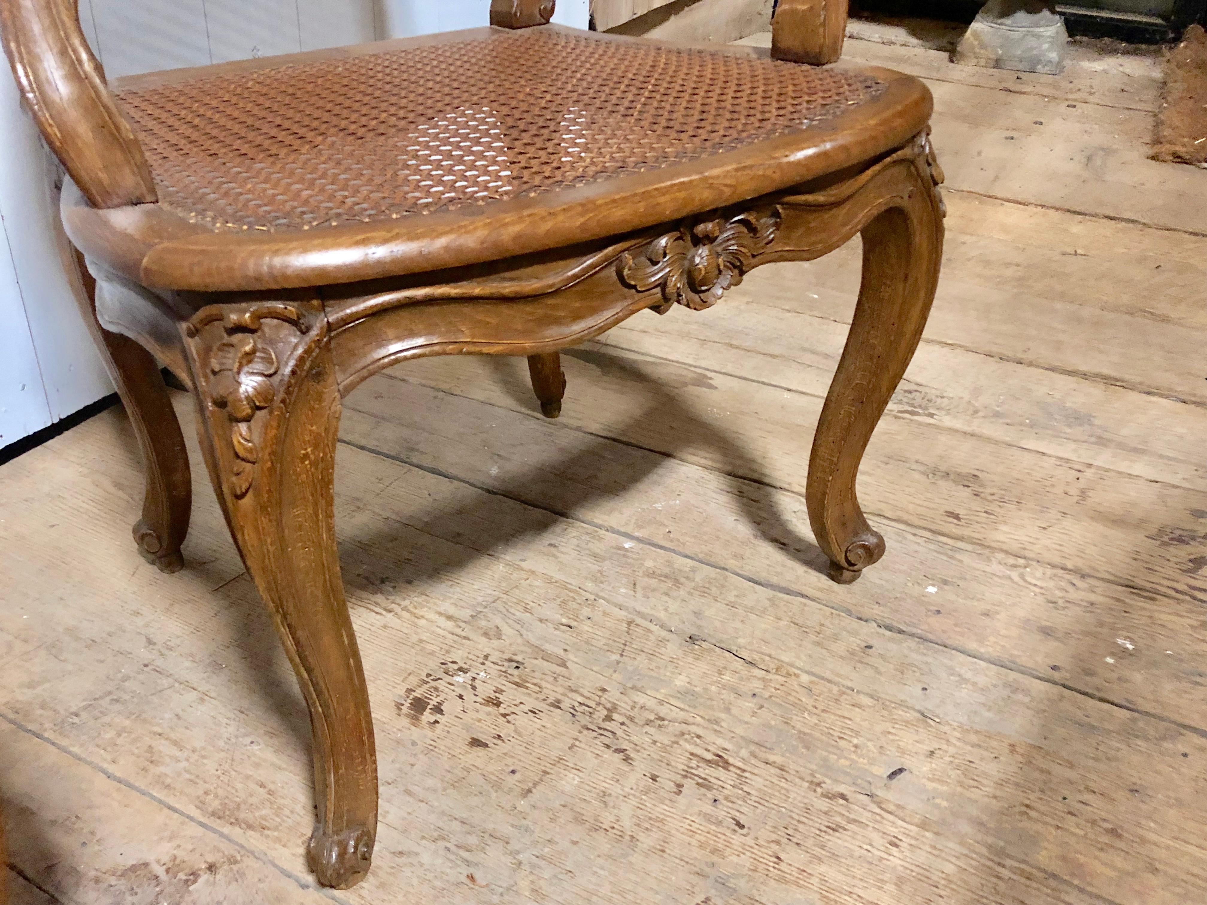 Pair of Louis XV Fauteuils, Signed 