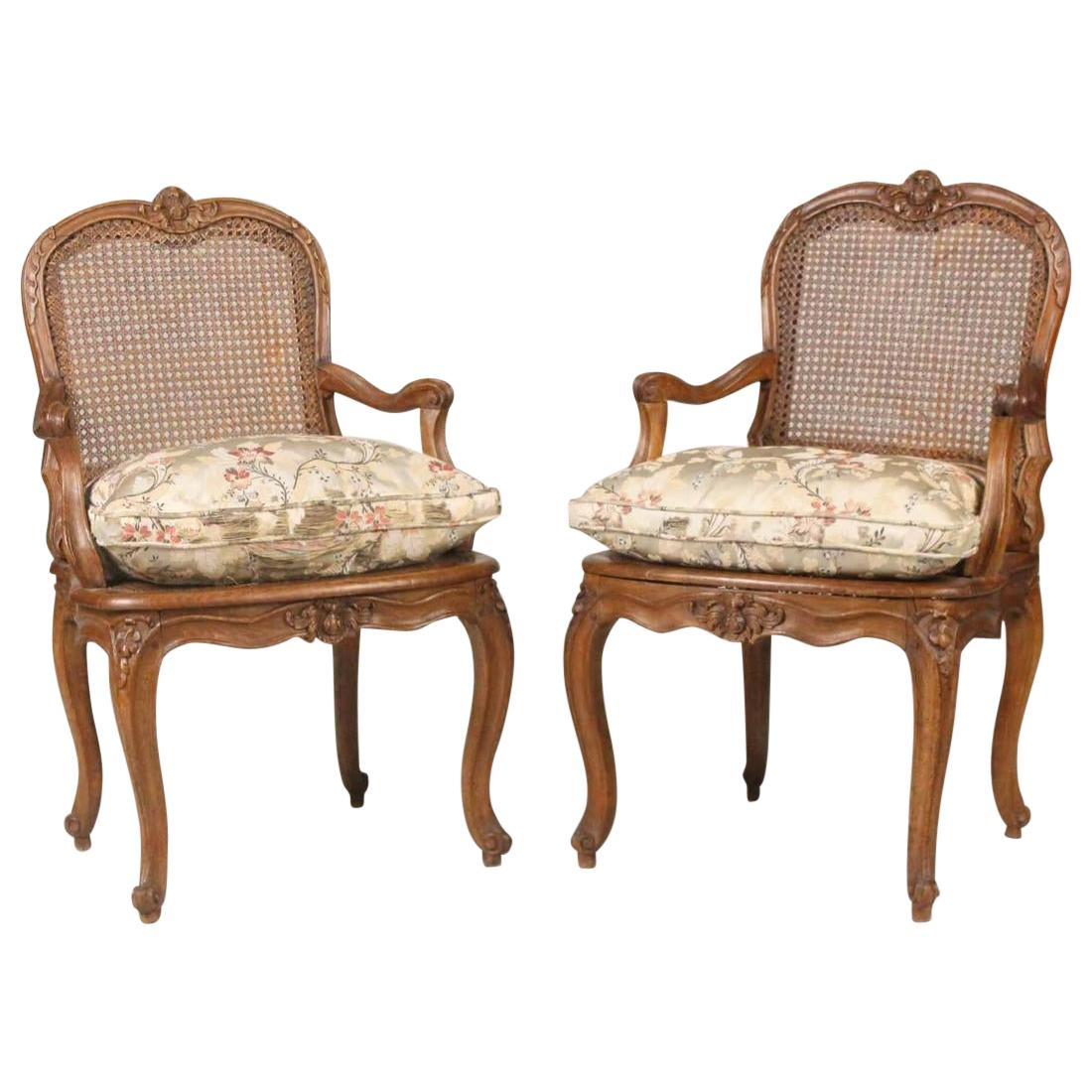 Pair of Louis XV Fauteuils, Signed "Courtois", circa 1760