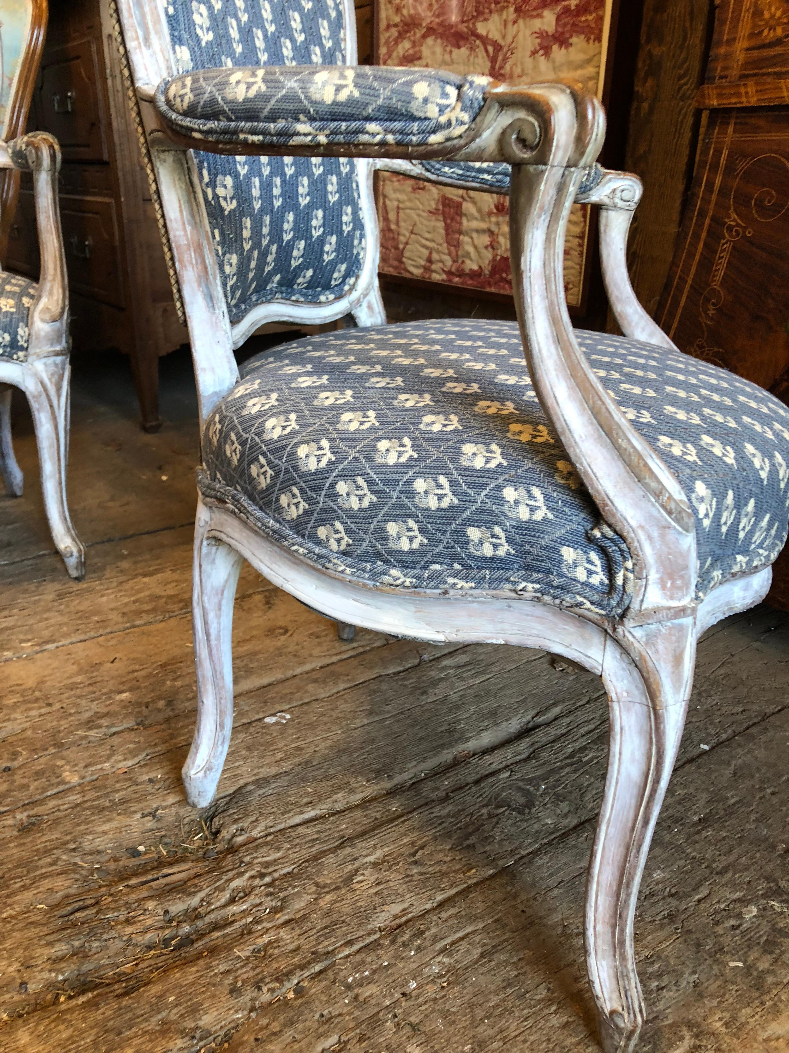 Pair of Louis XV Fauteuils, 18th Century 7