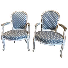 Pair of Louis XV Fauteuils, 18th Century