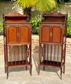 Pair Of Louis XV/louis XVI Transition Music Furniture