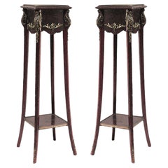 Pair of Louis XV Mahogany Pedestals