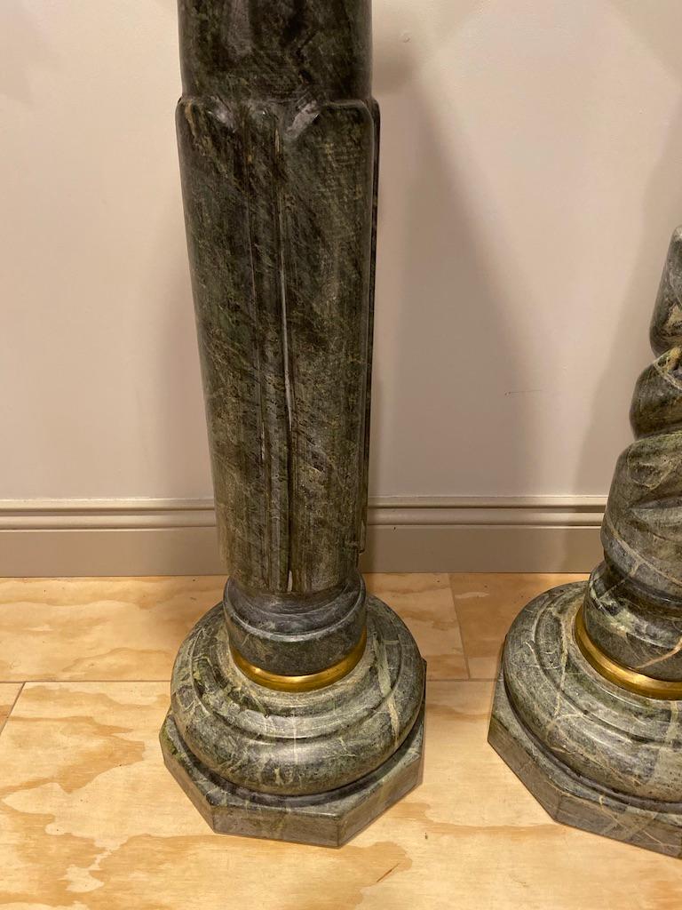 French Pair of Louis XV Marble Pedestals/Stands