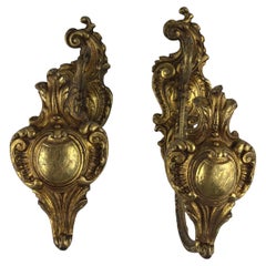 Pair of Louis XV Period Gilt Bronze Curtain Tie Backs