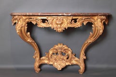 Pair of Louis XV Period Wall Mount Console Tables, circa 1740