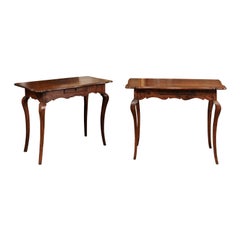 Pair of Rococo Period Walnut Console Tables, Mid-18th Century