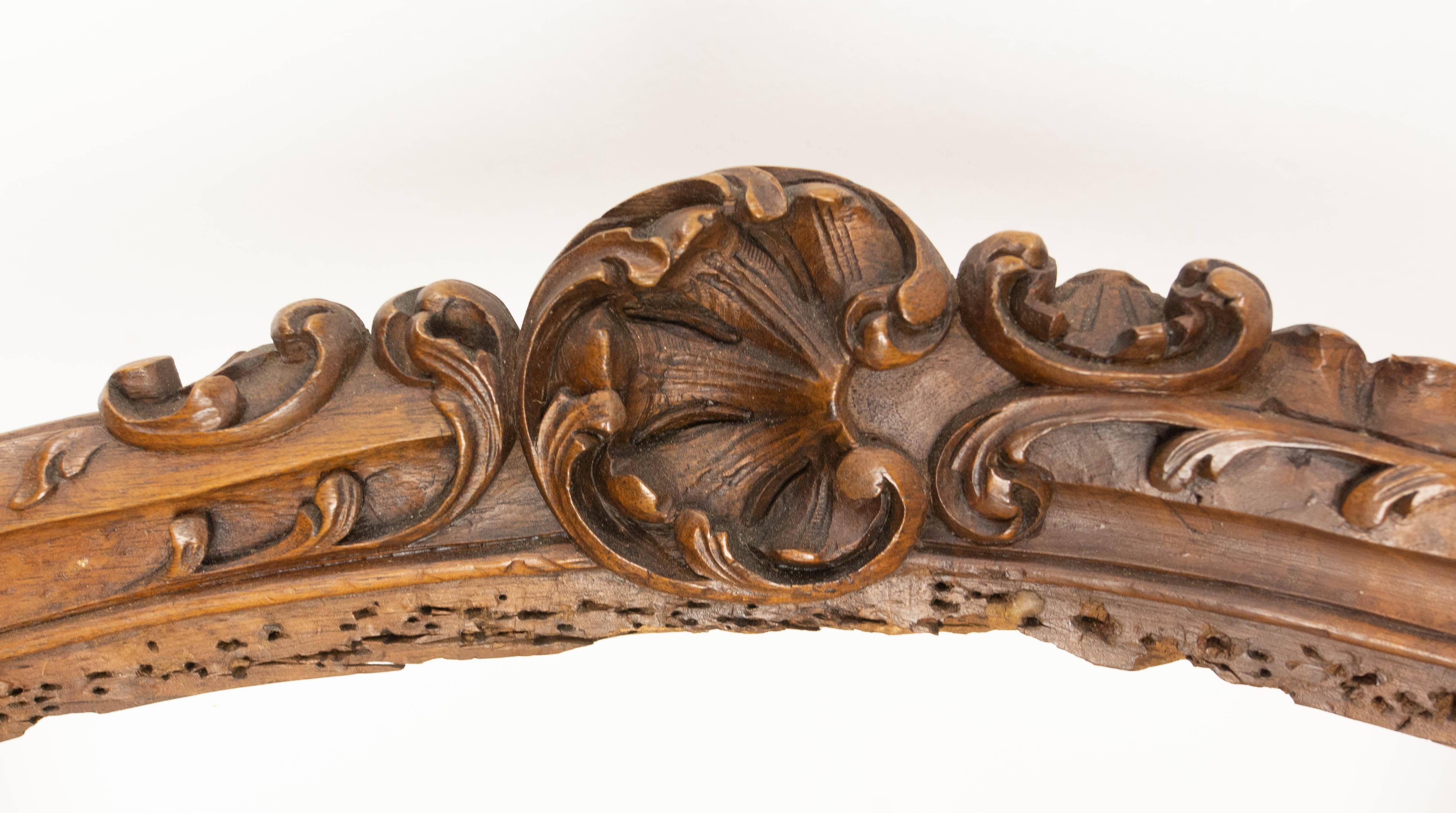 Coppia di poltrone aperte in stile Louis XV Revival con imbottitura a canne o a cuscini, Francia, XIX sec. in vendita 1