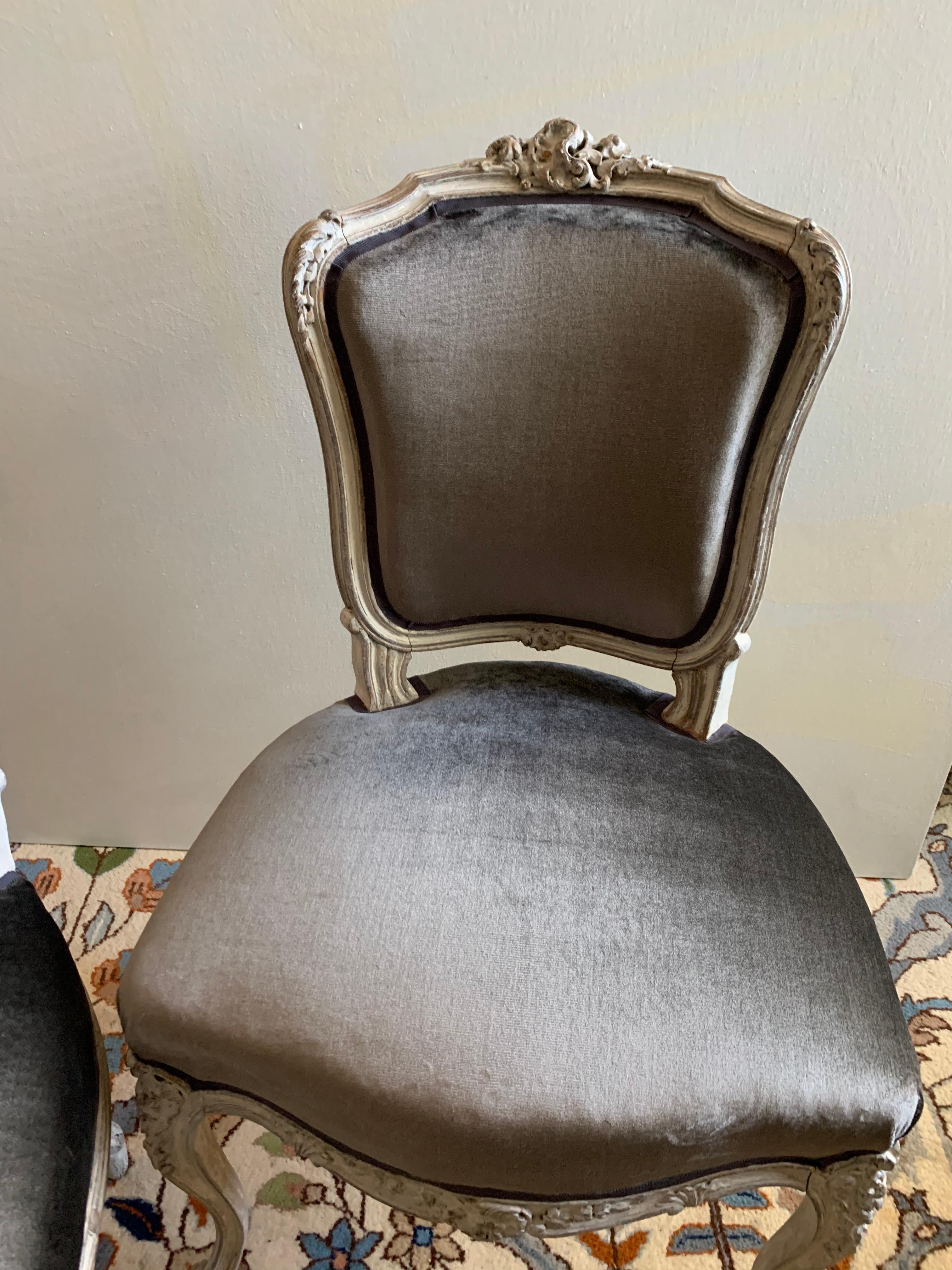 19th Century Pair of Louis XV Side Chairs, circa 1800