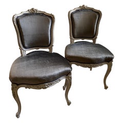 Antique Pair of Louis XV Side Chairs, circa 1800