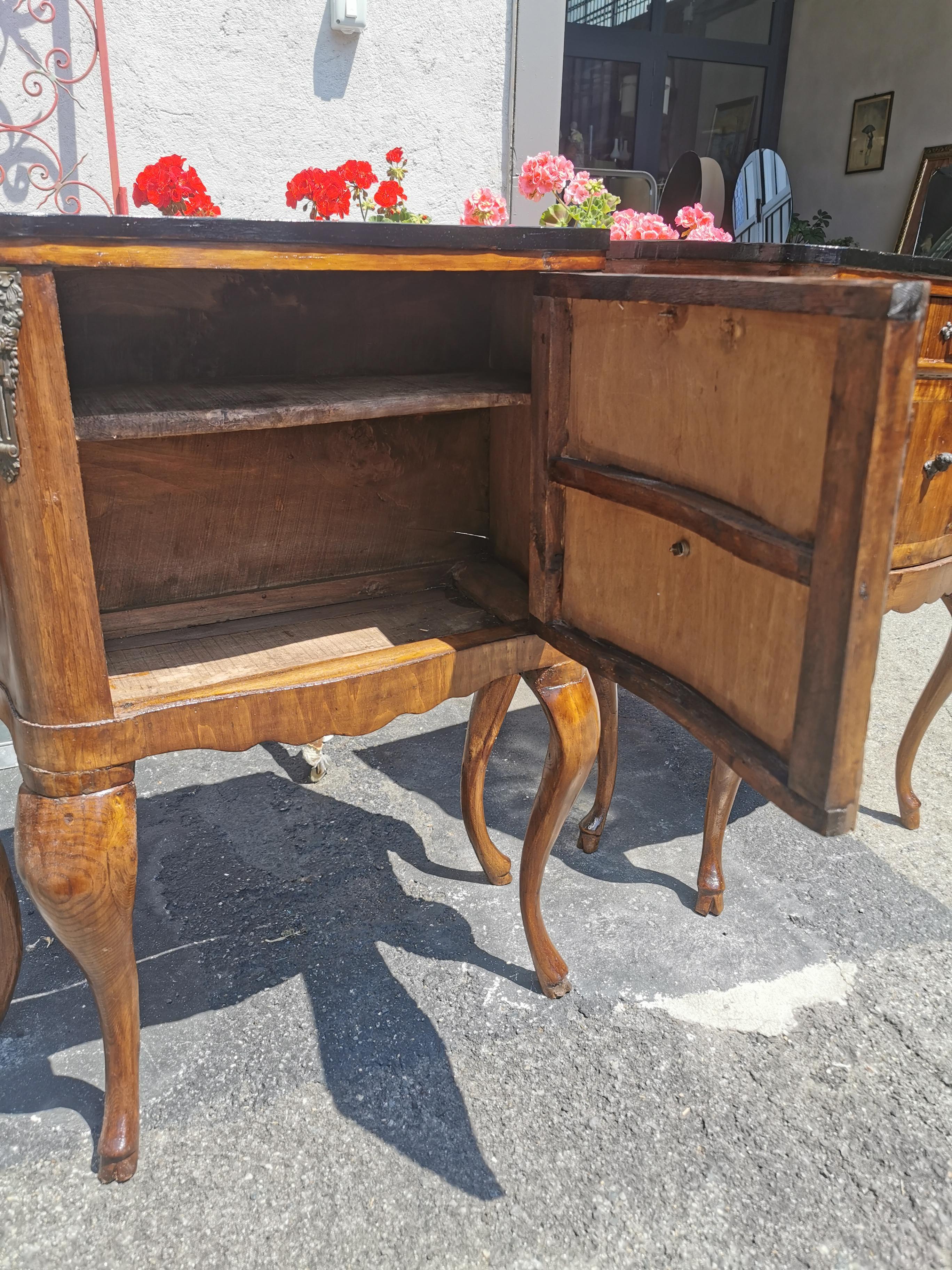 Italian Pair of Louis XV style Side commodes  For Sale