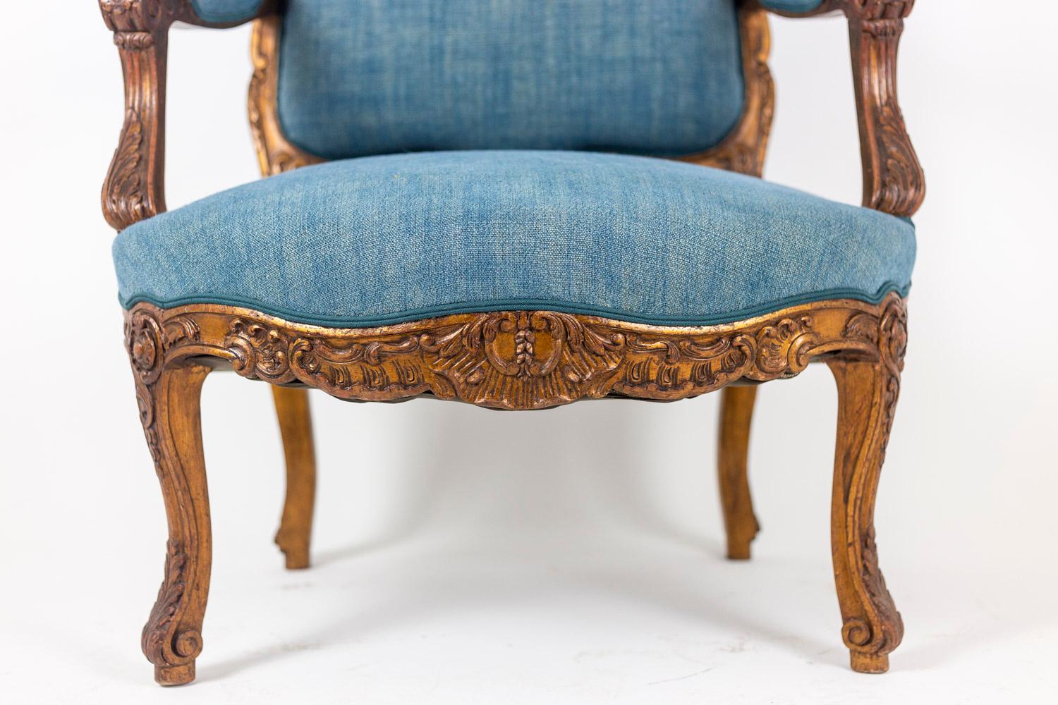 Pair of Louis XV Style Armchairs, circa 1880 2