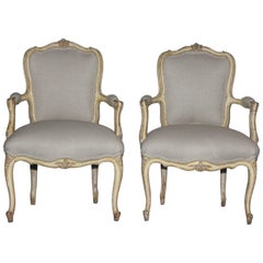 Antique Pair of Louis XV Style Armchairs