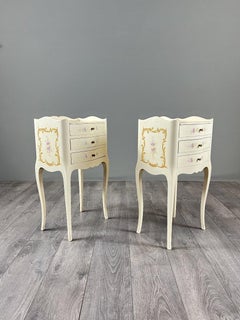 Pair Of Louis XV Style Bedside Tables, 20th Century