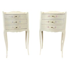 Pair Of Louis XV Style Bedside Tables, 20th Century