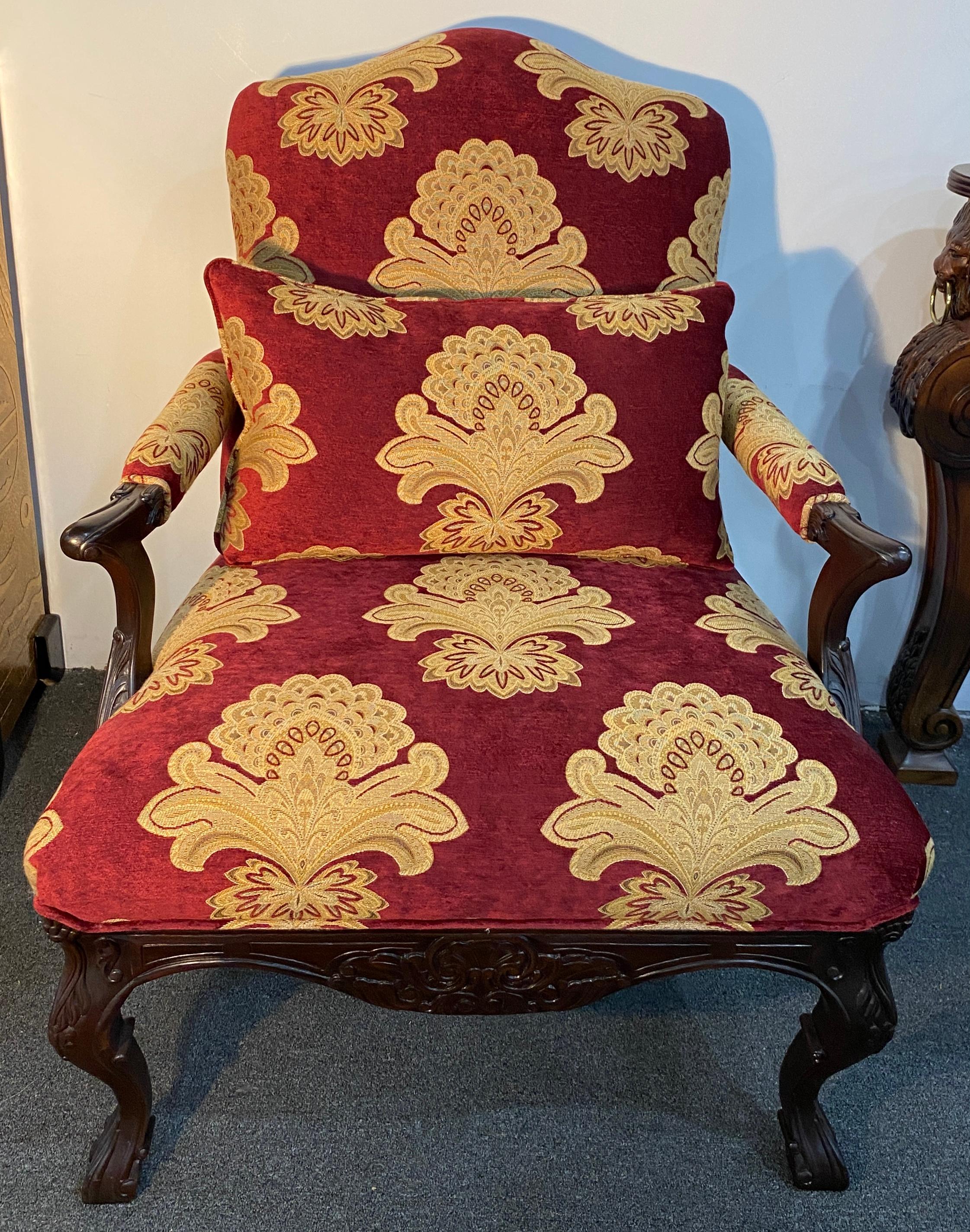 20th Century Pair of Louis XV Style Bergère Armchairs For Sale