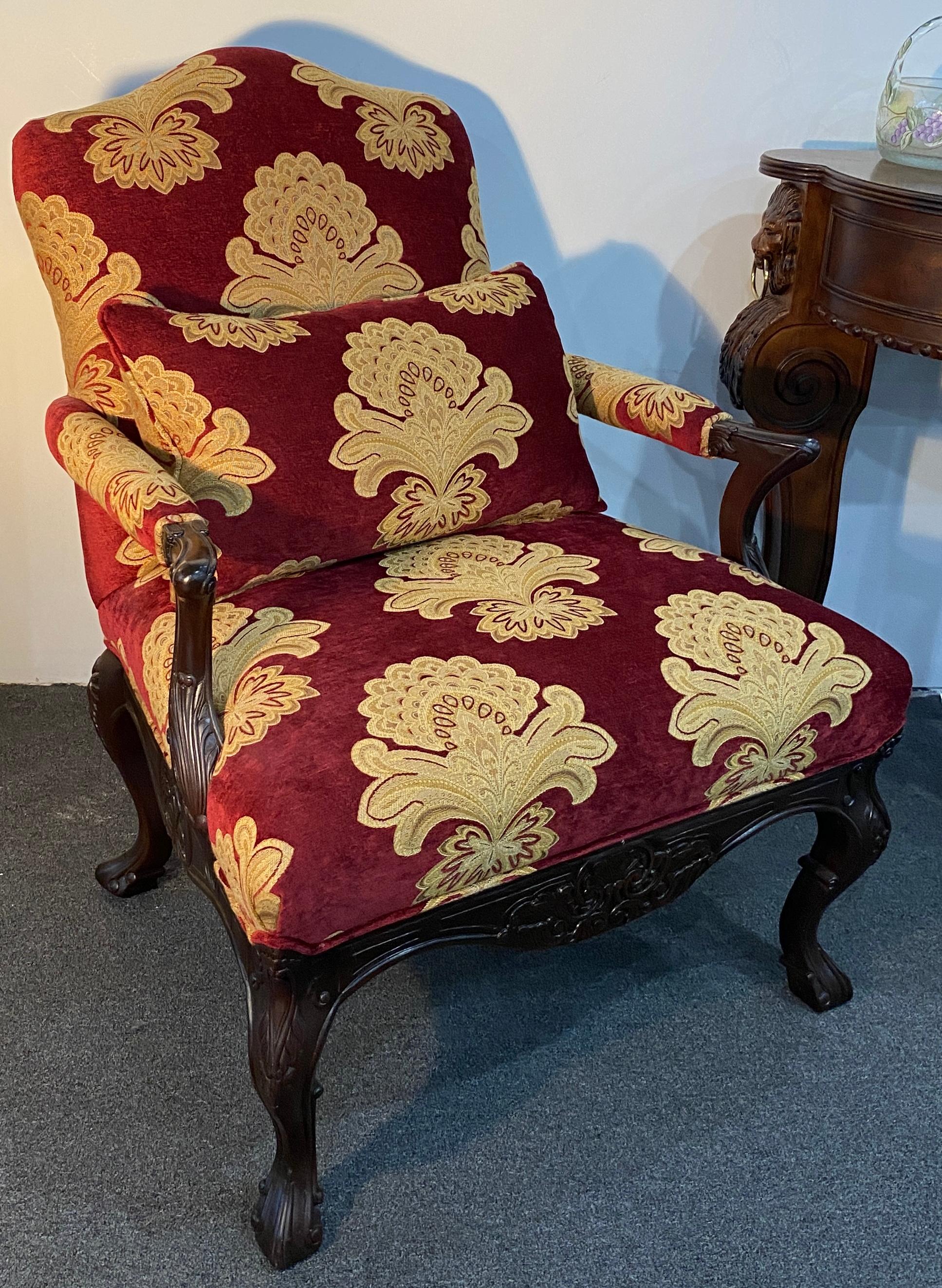 Pair of Louis XV Style Bergère Armchairs For Sale 1