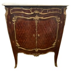 Pair of Louis XV-Style bronze dore mounted cabinets