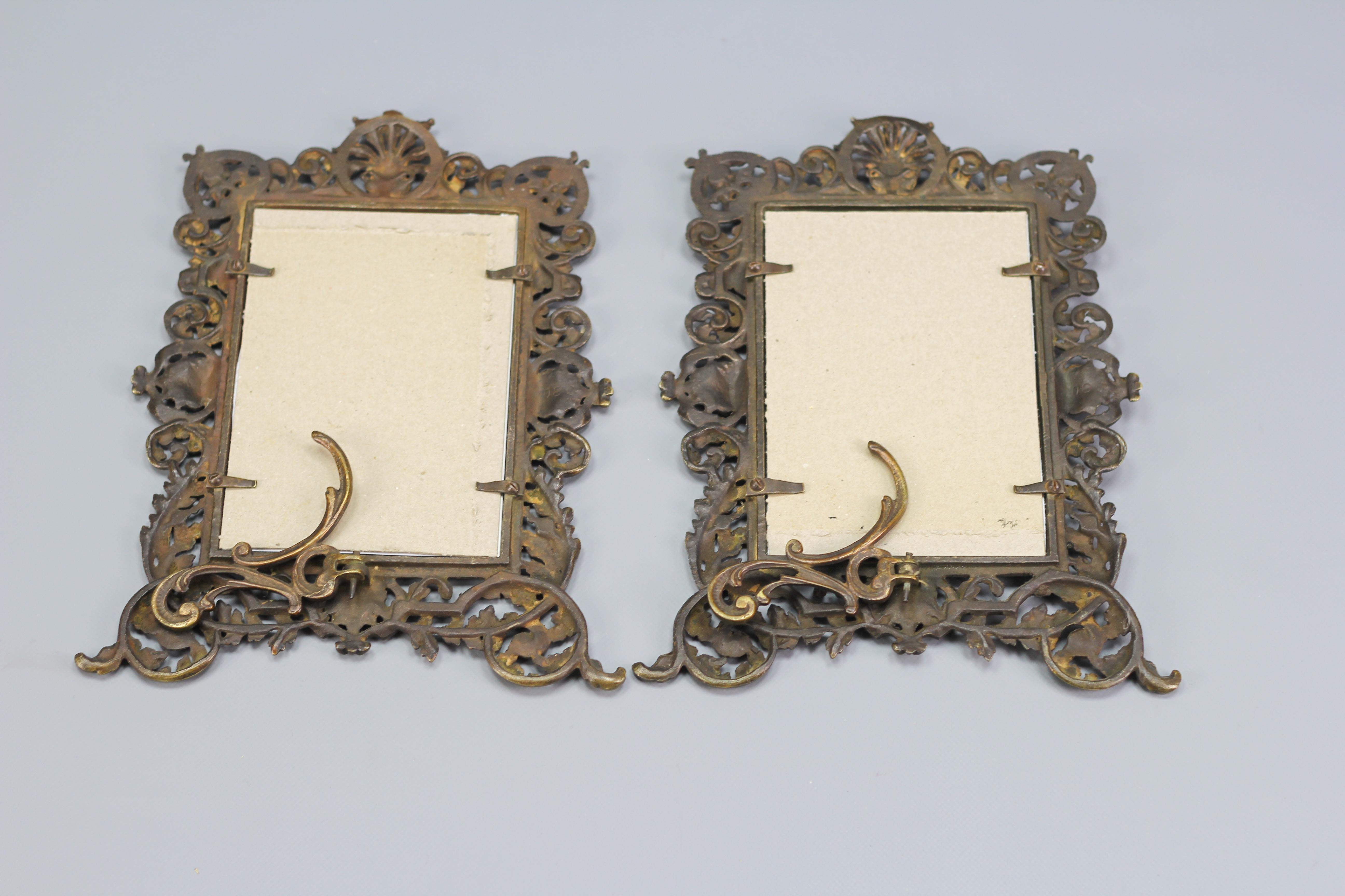 Pair of Louis XV Style Bronze Picture Frames, France, 1920s 10