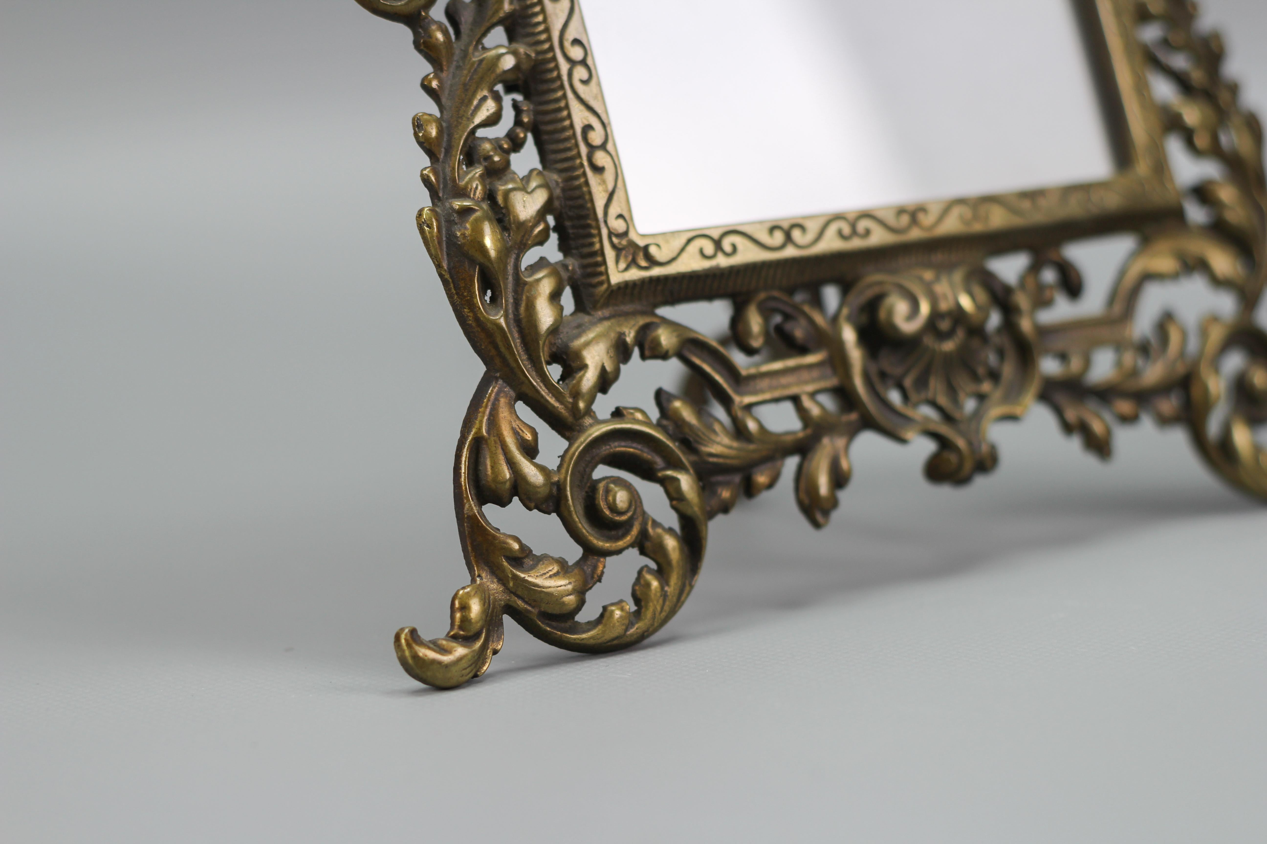 Pair of Louis XV Style Bronze Picture Frames, France, 1920s 1