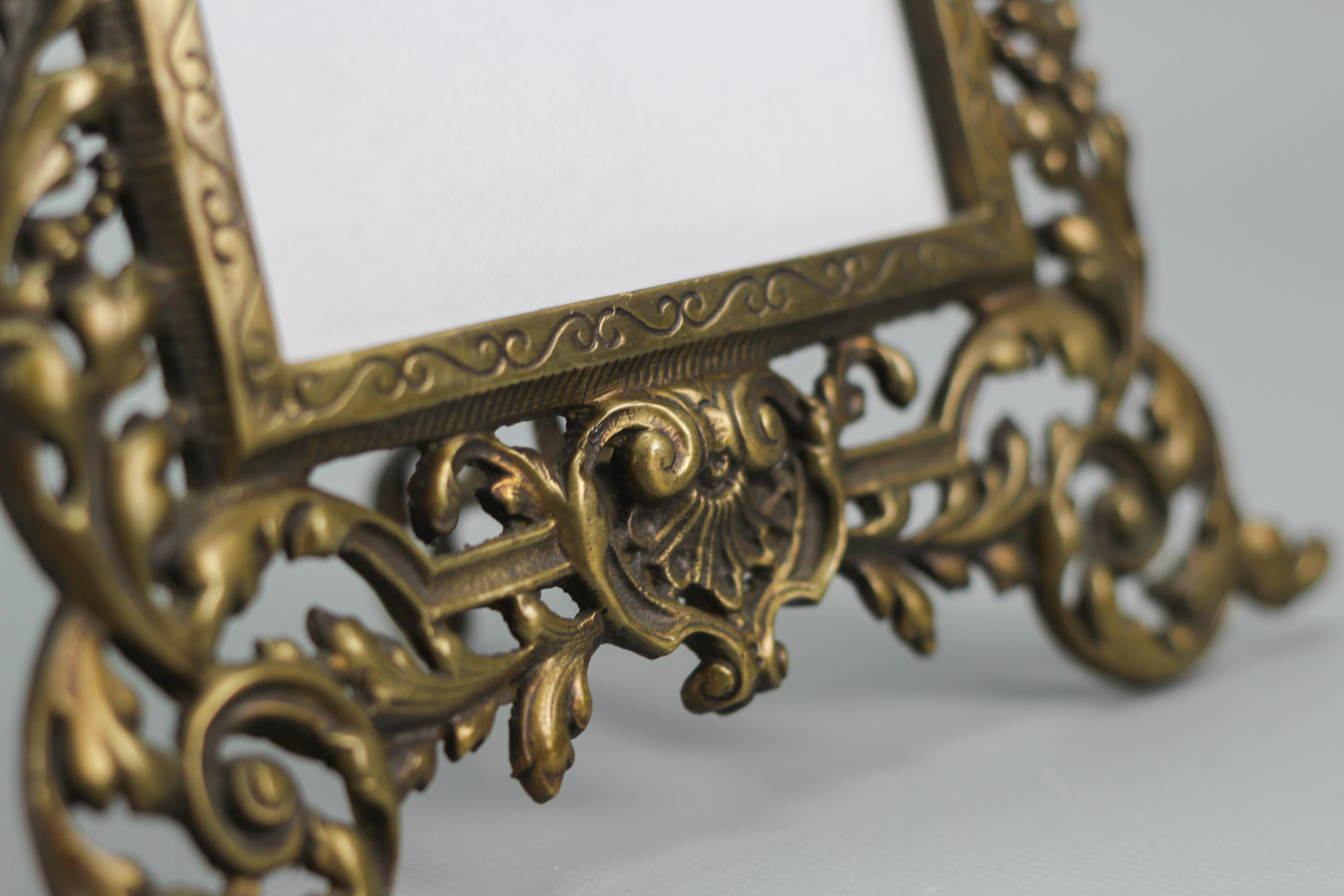 Pair of Louis XV Style Bronze Picture Frames, France, 1920s 2